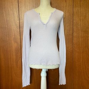 Urban Outfitters Out From Under Lilac Henley Tee M